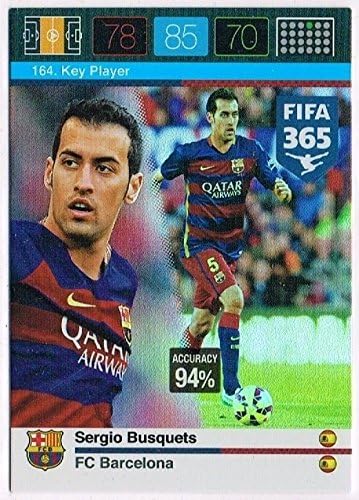 Panini Adrenalyn XL FIFA 365 Sergio Busquets Key Player Trading Card