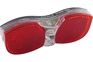 P4B | Luz Trasera de Bicicleta LED con batería - para portaequipajes | con LED para una iluminación Fuerte y Buena Visibilidad. Aprobado por StVZO | Más de 100 000 Horas de autonomía | Incluye Pilas