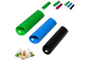 SINNSALLY Pelapaglio Silicone,Pela Aglio Gadgets Professionali,Confezione da 3 pelatrici per Aglio,Pelapatate per Aglio in Silicone Rulli,Garlic Peeler Silicone Tube Roller Pelapatate Utensili da Cucina