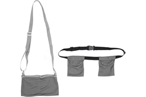 ‎FYEARFLY Mastektomie Drainagebeutel, Mastektomie Abflusshalter weich verstellbar wiederverwendbar Brustchirurgie Drainagebeutel mit Duschbeutel für die Unterstützung nach der Mastektomie(Grau)