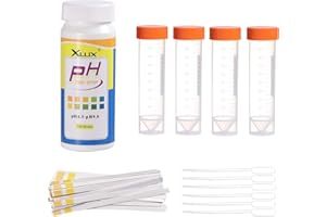 XLUX Boden-pH-Tester, Säure-Test-Messgerät, Streifen-Kit 100 Tests, für Garten, Haus, Rasen, Bauernhof, Gemüse, Hof, Kompost, Outdoor- und Zimmerpflanzen, 4,5-9,0 Reichweite