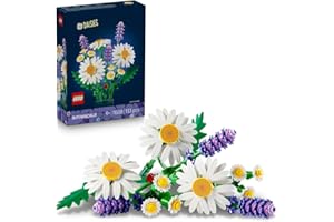 LEGO Botanicals Stokrotki, kwiatowa dekoracja do domu, ozdoba z lawendą i biedronką, pomysł na prezent na Walentynki, zabawka dla dziewczynki i chłopca od 9 lat, upominek na parapetówkę 11508