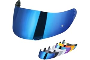 VCOROS Visiere Casque Moto pour K1 K3SV K5,Visière de Casque de Protection Contre Le Vent Moto,Remplacement de lentille de Casque de Visière de Casque de Mot (Bleu chrome)