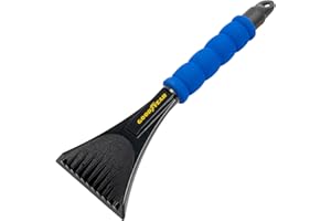 Goodyear Raschiaghiaccio per Auto in ABS + Alluminio + TPR. Impugnatura ergonomica in gommapiuma.