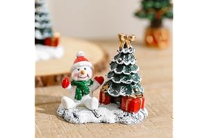 KARLOR Christmas Decoration Snowman with Christmas Tree, Resin Decoration, Christmas Tree Sculptures Snowman Figure Statue Table Decoration Christmas Ornament Winter Decoration Gift