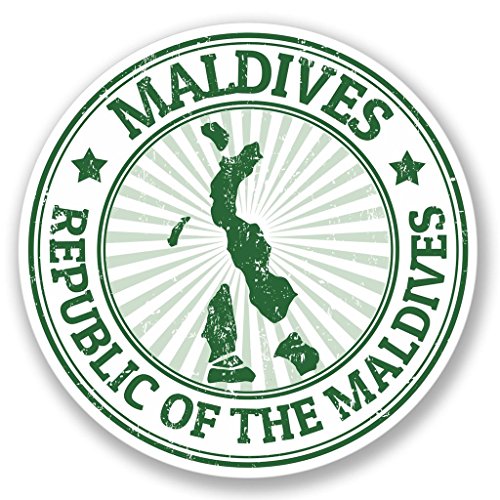 2 x Malediven Gepäck Vinyl Aufkleber Aufkleber Laptop Reise Gepäck Auto Ipad Schild Fun # 4137 - 10cm/100mm Wide