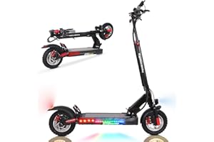 URBETTER Patinete Eléctrico para Adultos - Batería 48V/18Ah, 65 Km de Autonomía, Neumáticos Todoterreno de 10 Pulgadas Scooter Eléctrico Plegable con Sistema de Frenado Doble - M4 Pro