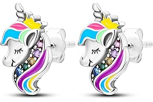 HAPOUR Pendientes de plata de ley 925 con circonita cúbica y parte trasera plana para mujer, circonita cúbica, cartílago, hipoalergénicos, lindos y pequeños pendientes de hélice