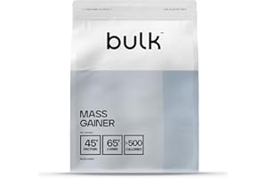Bulk Complete Mass Gainer | Chocolat | 2.5kg | 45g de protéines et 5g de BCAA par portion | Gain de masse hypercalorique | Facile à mélanger | Délicieux arômes