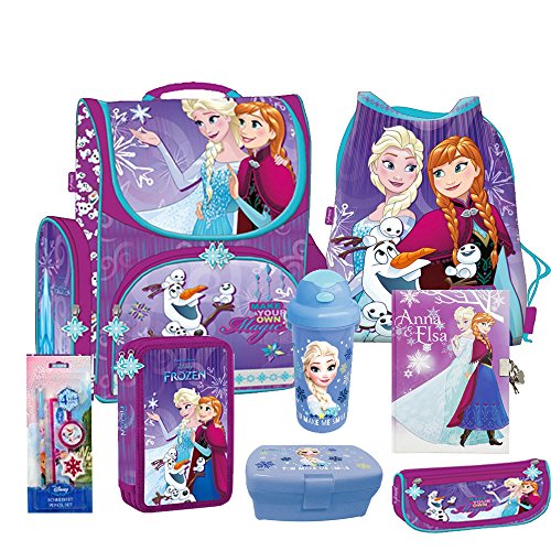 Preisvergleich Produktbild Frozen - Die Eiskönigin Schulranzen Ranzen Schulrucksack Rucksack Set 8 teilig
