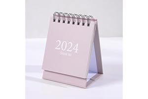 MAIDONG Calendario Da Tavolo 2024, Sfoglia Pagina Verticale Calendario Mensile Calendario Da Tavolo, Mini Pianificatore A Spirale Creativo Portatile E Leggero, Adatto Per L'ufficio E L'uso Domestico