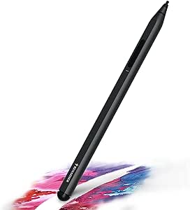 RENAISSER Raphael 530 Stylus Pen for Surface, Soft Tail &amp; Barrel Dual Eraser, Designed in Houston, Made in Taiwan, USB-C Charging, 4096 Pressure Sensitivity, for Surface Pro 8/7/Laptop Studio