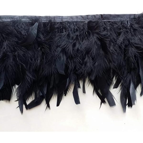 Nastro Con Piume Di Struzzo 1 Metro - Per Costumi, Decorazioni Fai Da Te - Foto 7