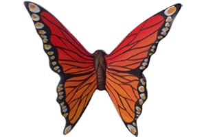 LE CERAMICHE DEL RE Farfalla da Appendere in Ceramica - Decorata a Mano - Farfalla Decorativa - da Parete 3D - Rosso