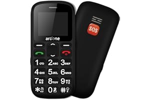 artfone CS181 Seniorenhandy Ohne Vertrag, Dual SIM 2G GSM Handy mit Großen Tasten, SOS Notruftaste, Taschenlampe, Großtastenhandy mit Ladestation,800mAh Akku, FM-Radio,1,77 Zoll Farbdisplay, Schwarz