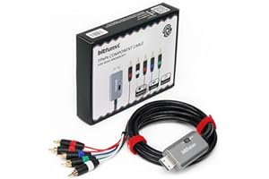 BITFUNX Dreamcast Component Cable Adapter - Supports RGBS VGA to Component Video 5RCA YPbPr Cable, Plug & Play Video Game Adapter with No Lag, Component Converter for Dreamcast Console