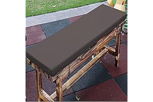 Zoomlie Bench Cushion for Outdoor Furniture Waterproof 100/110/120/140/150cm Long Chair Cushion 5cm Thick Sofa Cushion Pad for Patio Lawn Balcony