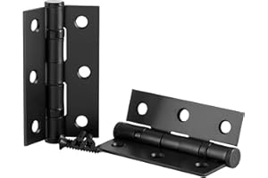 IRONZONE® 3" (75mm) Steel Ball Bearing Door Hinges, Matt Powder Coated Black for Internal use in Residential and Commercial Buildings,(1 Pair)