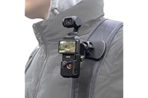 SUREWO Uchwyt na pasek plecaka obracany o 360°, szybki klips z rozszerzaną ramą, kompatybilny z DJI Osmo Pocket 3