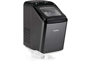 ‎KLARSTEIN Klarstein Eiswürfelmaschine Klein, 2,9 L Eiswürfelbereiter, Eiswürfelmaschine für 15 kg Große und Kleine Eiswürfel, Schnelle Mini-Eiswürfelmaschine, Eiswürfelbereiter Selbstreinigend