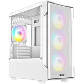 FAZEON F1 650W 80PLUS BRONZE Mesh Bilgisayar Kasası, Beyaz, mATX, 4x120mm Rainbow Fanlı