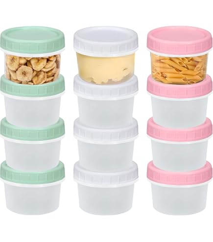 6 Kleine Kunststoffbehälter Mit Deckel – 35 Ml, Bunt, Für Saucen, Dips & Meal Prep
