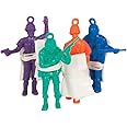 Assorted Color Mini Parachute Men Toys (6cm) Pack of 6 - Parachute Figures for Party Bag Fillers and Kids Fun Activities
