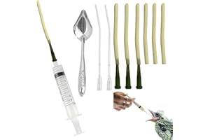 HAOBIN 6 Stück Jungvögel Füttern Schlauch Enthält eine 10-ml-Spritze Tauben Zubehör Vogel Fütterung Spritze Handfütterungswerkzeug für Baby Vögel und Papageien Milch Wasser Medikamente (A)