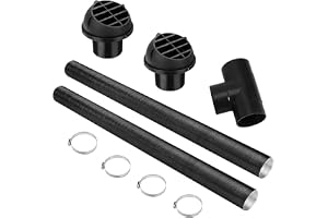 9 stycken T-typ dieselvärmare, 75 mm bilvärmerör, parkeringsvärmare, dieselkit, biluppvärmning, extra värmare, varmluftsutsläpp, ventilation, slangklämmor-sats