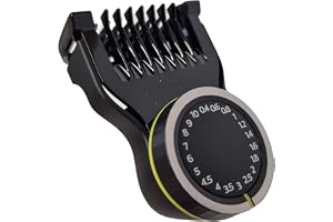 Verställbar skäggkamstillbehör, skäggkam, kamstillbehör med 20 längdinställningar (0,4–10 mm), kompatibelt med OneBlade QP6507 QP6530 QP6531 QP6532 QP6541 QP6542 QP6551 QP6552 QP6651 QP6652 QP401