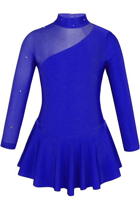 Justaucorps Tutu Danse Ballet Pour Fille - Robe Sans Manches Gymnastique 2-14 Ans - Taille Croisée