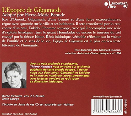 Book's Cover of L'épopée de Gilgamesh