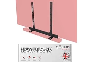 SOUND BASS Uniwersalny uchwyt pod telewizor, czarny, kompatybilny z Bose Smart Soundbar 300/500/550/600/700/900/Ultra, TV Speaker, Soundtouch 300 - niewidoczny po zamontowaniu