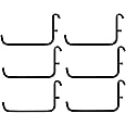 IKEA SKADIS Hooks (Fits SKADIS Peg Board), Black, 6x9.5 Centimetres - Set of 6