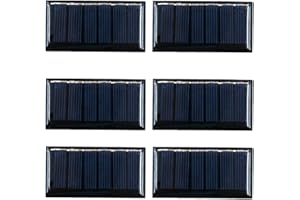 Pack of 6 ZONADAH 80ma 3V Mini Solar Panels, Batter Charger, DIY Home, Science School Projects, Camping,Fishing, Hiking Outdoor Garden Light Charging tools