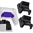 Black RiseDock Kit & Stand for ps5 Controller Charging Dock eXtremeRate RISE & RISE4 Remap Kit, Redesigned Charging Station Extenders for ps5 Controller HEXGAMING Rival, Rival Pro & Ultimate