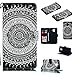 Produktbild Nadoli Wallet Handyhülle für Galaxy A6 2018,Kreative 3D Schwarz Mandala Blumen Muster Taljereep Ständer Flip Ledertasche Brieftasche Schutzhülle Etui für Samsung Galaxy A6 2018