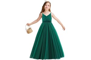 NNJXD Abito da Ballo da Cerimonia per Ragazza di Fiori Abito da Ballo Principessa Taglia 5-15 Anni