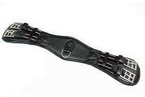 Equipride " Super Soft Dressage Girth 100% English Calf Leather BLACK (90 cm (36"))
