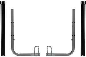 JY PERFORMANCE Boat Trailer Guide-ons, 40"/48" Adjustable Design, 2PCS Rustproof Galvanized Steel Trailer Guide ons, Trailer Guides with Black PVC Pipes, for Ski Boat, Fishing Boat or Sailboat Trailer