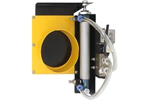 OOMVARMER Compuerta guillotina neumática colector aspiracion carpinteria valvula guillotina aspirador de serrin o virutas madera polvo (Diámetro Externo 110mm)