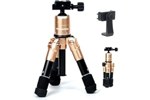 POLAM-FOTO 50cm Mini Treppiede da Tavolo per Fotocamera, Treppiede Portatile Compatto con Testa a Sfera Reflex per Riprese Macro, con Borsa per il Trasporto, per Canon, Nikon, Sony