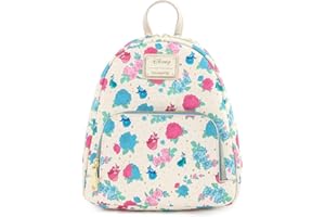 LOUNGEFLY AOP Mini Backpack Sleeping Beauty Floral Fairy Godmother