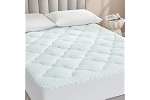 Hansleep Memory Foam Mattress Topper Double Bed, Mattress Cover Pad with Extra Deep Pocket, 135x190cm