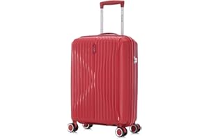CELIMS - Valise Moyenne en Polypropylène | Modèle 2025 | Taille 65cm 20kg | Serrure TSA | 8 roulettes 360 | Rouge