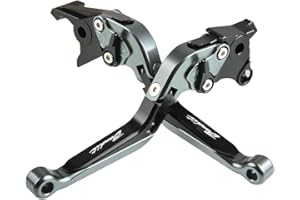 QJY-Motor Part-Store Moto Leviers d'embrayage de Frein CNC Ajustable pour Suzuki Bandit GSF1200 2001-2006 GSF1250 2007-2015 GSF 600 /600S /650 /650S /650N 2008-2015(Titane+Noir)