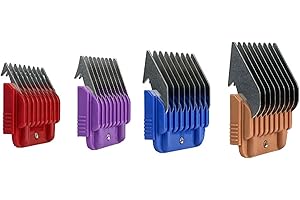 Masterclip Lot de 4 peignes en métal pour tondeuse A5 (3 mm, 6 mm, 10 mm, 13 mm)