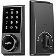 Keyless Entry Door Lock with 50 Codes, Electronic Keypad Deadbolt Lock with Auto-Lock, Code, Key, Smart Locks for Front Door Lock for Bedrooms, Offices & Apartments, Easy to Install, Black