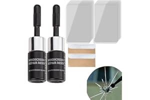 APRILADY Sazo Glass Repair,2023 New Glass Repair Fluid Kit,Cracks Gone Glass Repair Kit,Glass Repair Kit Windshield, Repair Fluid Quick Fix for Chips, Cracks, Star-Shaped Crack. (2Set)