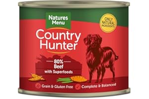 Natures Menu Country Hunter Dog Beef with Superfoods Tins 6x600g